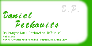 daniel petkovits business card